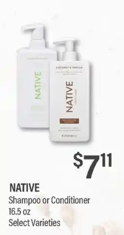 Commissary Native Shampoo or Conditioner offer