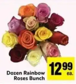 Save Mart Dozen Rainbow Roses Bunch offer