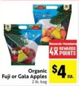 Save Mart Organic Fuji or Gala Apples offer