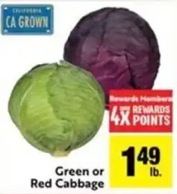 Save Mart Green or Red Cabbage offer