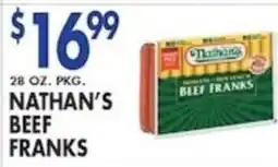 Compare Foods Nathan's beef franks offer