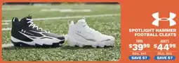 Big 5 Under Armour spotlight hammer football cleats offer