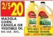 Compare Foods Mazola corn, canola or vegetable oil offer