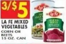 Compare Foods La Fe mixed vegetables offer