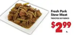 Vallarta Supermarkets Fresh Pork Stew Meat offer