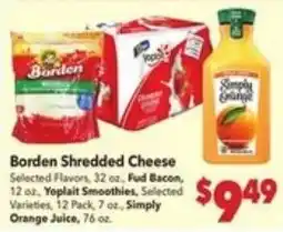 Vallarta Supermarkets Borden Shredded Cheese offer