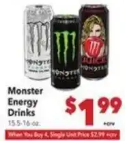 Vallarta Supermarkets Monster Energy Drinks offer