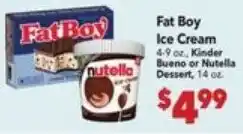 Vallarta Supermarkets Fat Boy Ice Cream offer