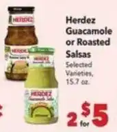 Vallarta Supermarkets Herdez Guacamole or Roasted Salsas offer