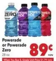 Vallarta Supermarkets Powerade or Powerade Zero offer