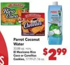 Vallarta Supermarkets Parrot Coconut Water offer