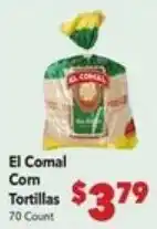 Vallarta Supermarkets El Comal corn tortillas offer
