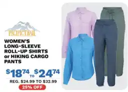 Big 5 Pacific Trail women's long-sleeve roll-up shirts offer