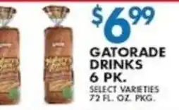 Compare Foods Gatorade drinks offer