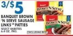 Compare Foods Banquet brown 'n serve sausage links or patties offer