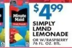 Compare Foods Minute Maid Simply LMND Lemonade offer