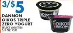 Compare Foods Dannon Oikos Triple Zero Yogurt offer