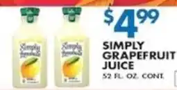 Compare Foods Simply grapefruit juice offer
