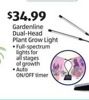 Aldi Gardenline Dual-Head Plant Grow Light offer