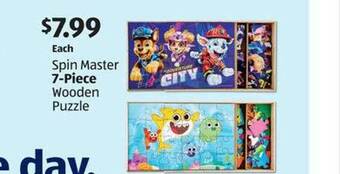 Aldi Spin Master 7-Piece Wooden Puzzle offer