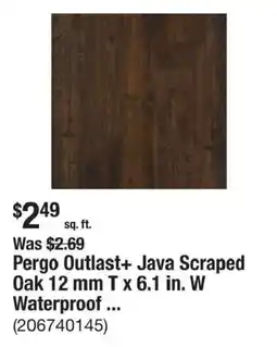 The Home Depot Pergo Outlast+ Java Scraped Oak offer