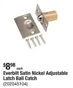 The Home Depot Everbilt Satin Nickel Adjustable Latch Ball Catch offer