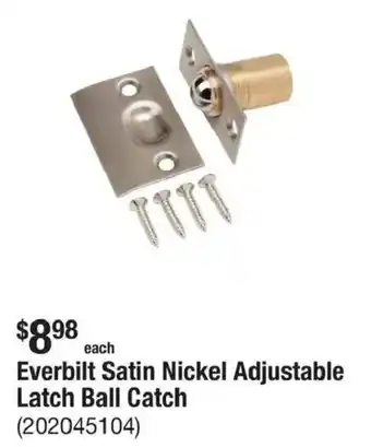 Everbilt Satin Nickel Adjustable Latch Ball Catch
