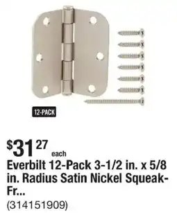 The Home Depot Everbilt radius satin nickel squeak-fr... offer