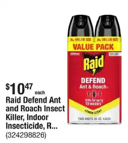 The Home Depot Raid defend ant and roach insect killer offer