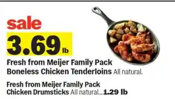 Meijer Fresh from Meijer Family Pack Boneless Chicken Tenderloins offer