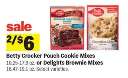 Meijer Betty Crocker Pouch Cookie Mixes or Delights Brownie Mixes offer