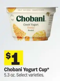 Meijer Chobani Yogurt Cup offer