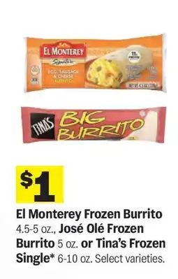 Meijer El Monterey Frozen Burrito offer