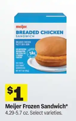 Meijer Meijer Frozen Sandwich offer