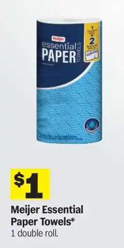 Meijer Meijer Essential Paper Towels offer