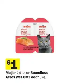 Meijer Meijer or Boundless Acres Wet Cat Food offer