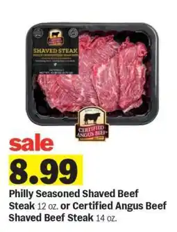 Meijer Philly Seasoned Shaved Beef Steak or Certified Angus Beef Shaved Beef Steak offer