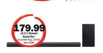Meijer Lg 2.1 Channel Sound Bar* offer