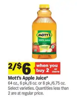 Meijer Mott's Apple Juice offer