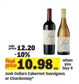 Meijer Josh Cellars Cabernet Sauvignon or Chardonnay offer