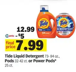 Meijer Tide Liquid Detergent, Pods or Power Pods offer