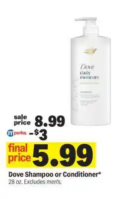 Meijer Dove Shampoo or Conditioner offer
