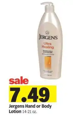 Meijer Jergens Hand or Body Lotion offer