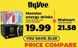 Hy-Vee Monster Energy Drinks offer
