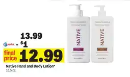 Meijer Native Hand and Body Lotion offer