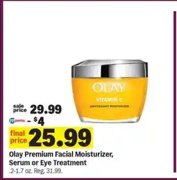 Meijer Olay Premium Facial Moisturizer, Serum or Eye Treatment offer