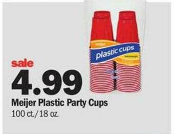 Meijer Meijer Plastic Party Cups offer