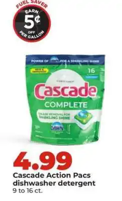 Hy-Vee Cascade Action Pacs Dishwasher Detergent offer