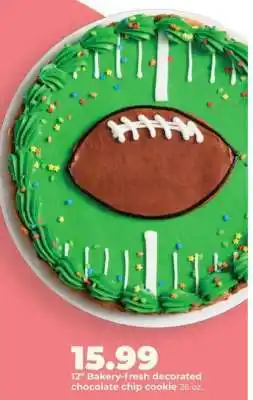 Hy-Vee Bakery-fresh decorated chocolate chip cookie offer