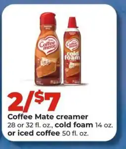 Hy-Vee Coffee mate creamer, cold foam, or iced coffee offer